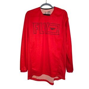 FLY Racing Jersey Shirt Red Kinetic MX Motocross BMX Racing Top S
